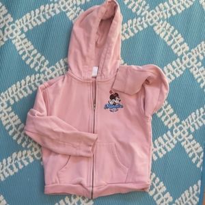 GIRLS'  MINNEY MOUSE ZIPPERED HOODY BY DISNEY -7/8